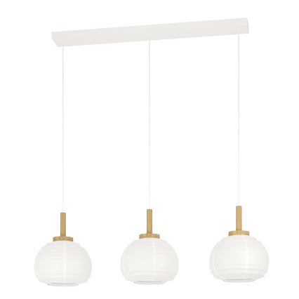 Eglo - Cable-hung pendant light, 3x E27/40W/230V, white/beige