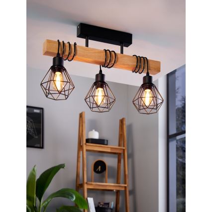 Eglo - TOWNSHEND 3-light flush-mounted chandelier, 3x E27/60W/230V