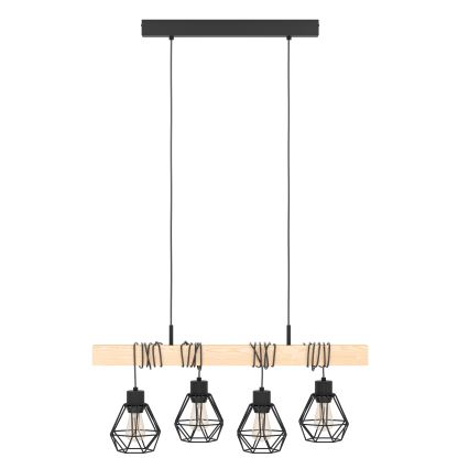 Eglo - Chandelier on a string TOWNSHEND 4xE27/60W/230V - FSC certified