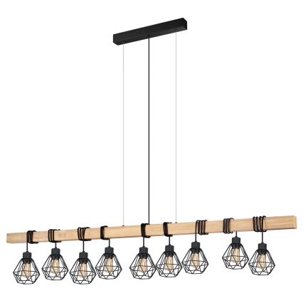 Eglo - Chandelier on a string TOWNSHEND 9xE27/60W/230V - FSC certified