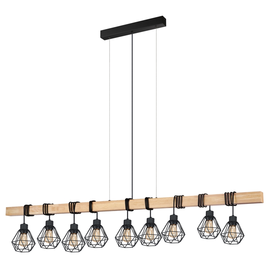 Eglo - Chandelier on a string TOWNSHEND 9xE27/60W/230V - FSC certified