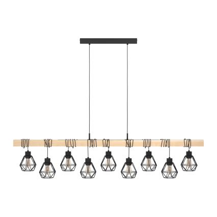Eglo - Chandelier on a string TOWNSHEND 9xE27/60W/230V - FSC certified