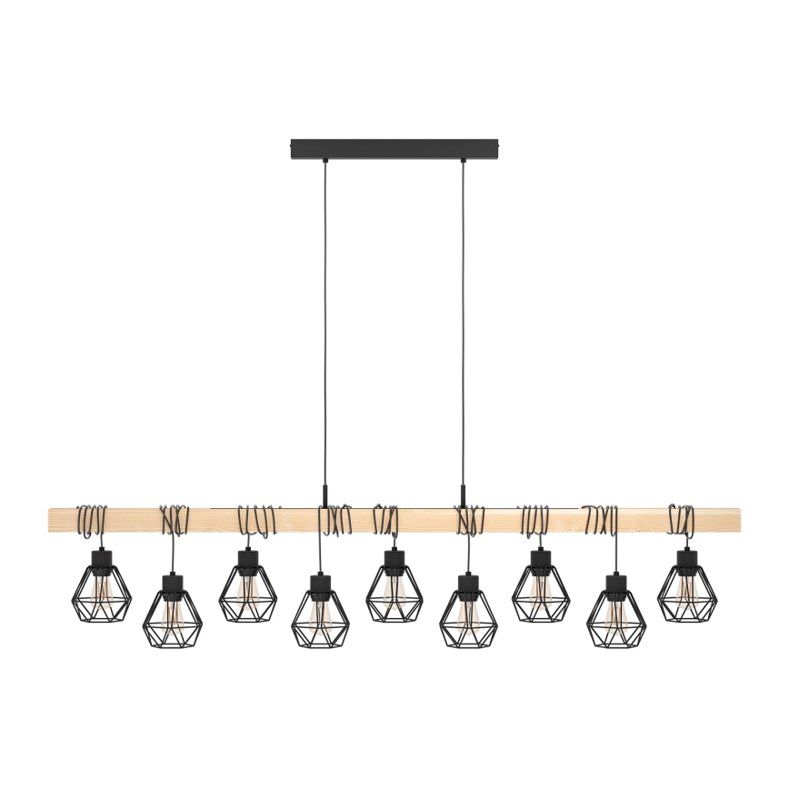 Eglo - Chandelier on a string TOWNSHEND 9xE27/60W/230V - FSC certified