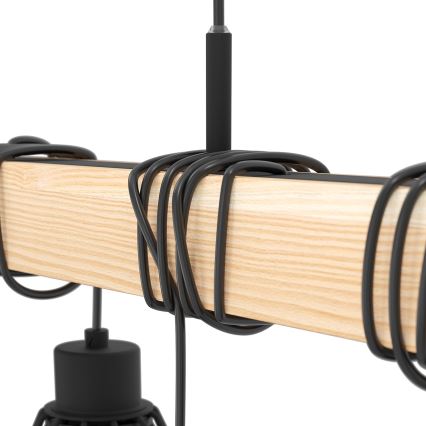 Eglo - Chandelier on a string TOWNSHEND 9xE27/60W/230V - FSC certified