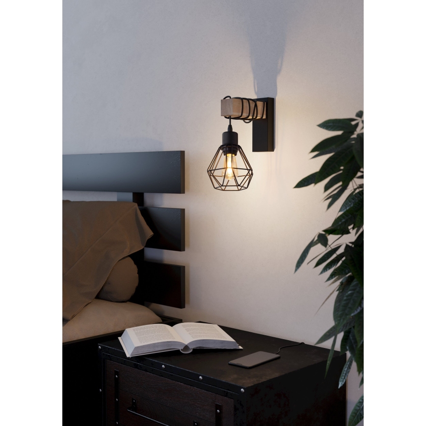 Eglo - Wall light TOWNSHEND 1xE27/60W/230V - FSC certified