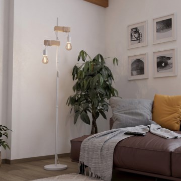 Eglo 44083 - TOWNSHEND floor lamp 2xE27/10W/230V white