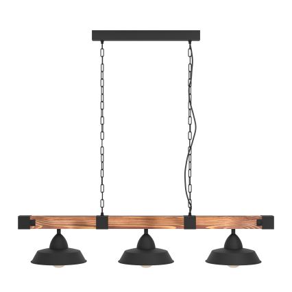 Eglo - Chain-hung chandelier, 3 x E27 sockets, 60 W each, 230 V