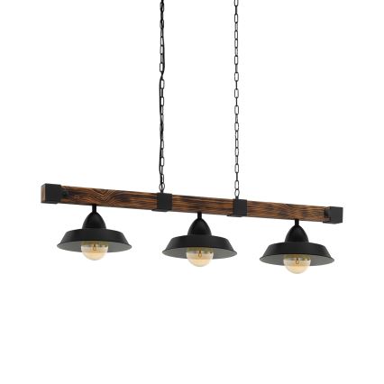 Eglo - Chain-hung chandelier, 3 x E27 sockets, 60 W each, 230 V