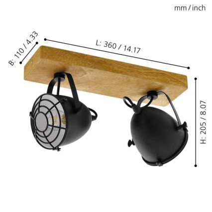 Eglo - Spotlight 2xE14/40W/230V