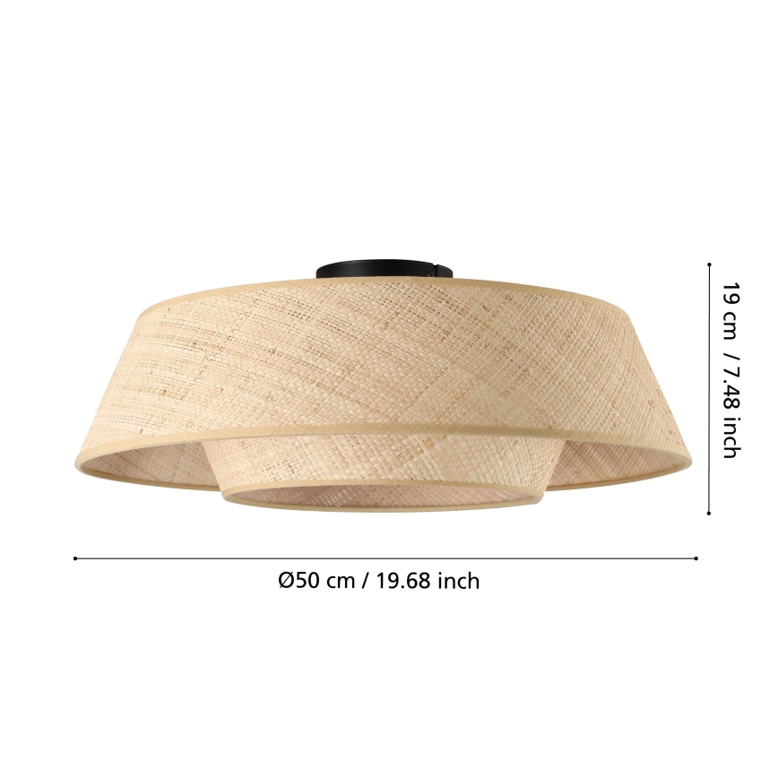 Eglo - Raffia Ceiling Light 1xE27/60W/230V