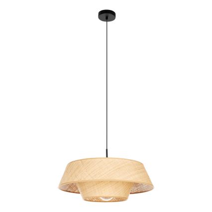 Eglo - Cable-suspended pendant light 1xE27/60W/230V raffia
