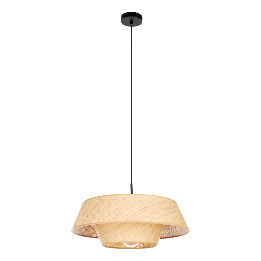 Eglo - Cable-suspended pendant light 1xE27/60W/230V raffia