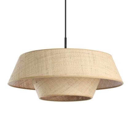 Eglo - Cable-suspended pendant light 1xE27/60W/230V raffia