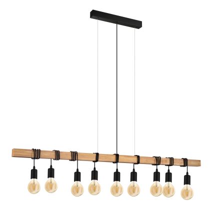 Eglo - Chandelier on a string TOWNSHEND 9xE27/60W/230V - FSC certified