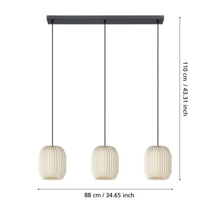 Eglo - Chandelier on a string 3xE27/40W/230V