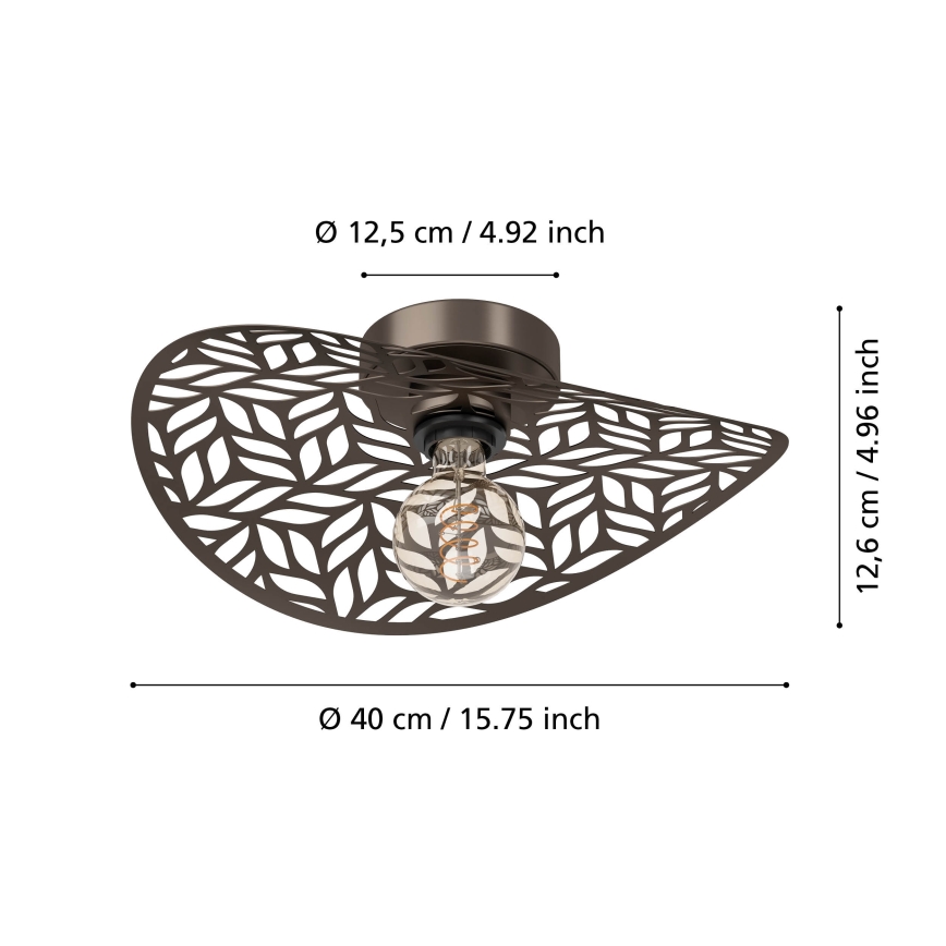 Eglo - Ceiling light 1xE27/60W/230V Ø 40 cm bronze