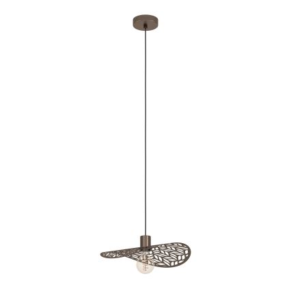 Eglo - Cable-hung pendant light 1xE27/60W/230V Ø 40 cm, bronze