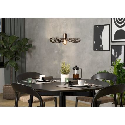 Eglo - Cable-hung pendant light 1xE27/60W/230V Ø 40 cm, bronze