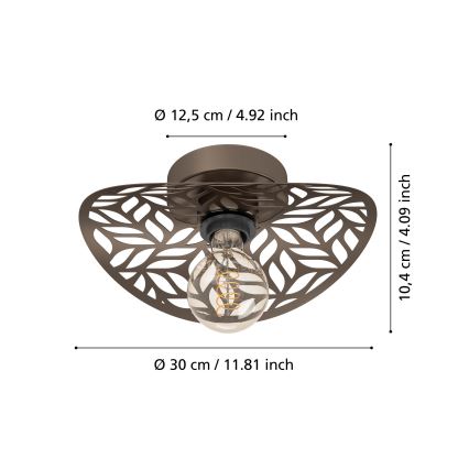 Eglo - Wall light 1xE27/60W/230V bronze