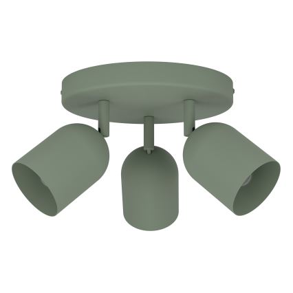 Eglo - Spotlight 3xE14/40W/230V Ø 25 cm Green
