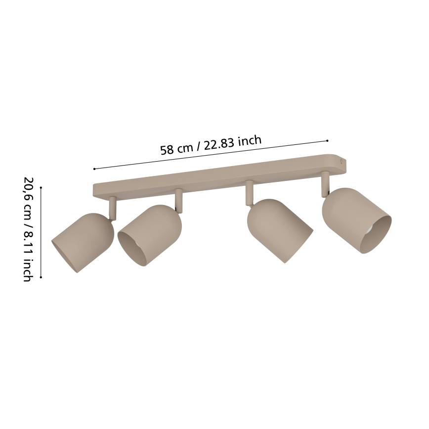 Eglo - Spotlight 4xE14/40W/230V beige