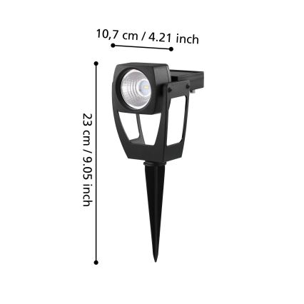 Eglo 48719 - LED Solar Floodlight SOLAR LED/0.1W/3.2V 1000 mAh IP44