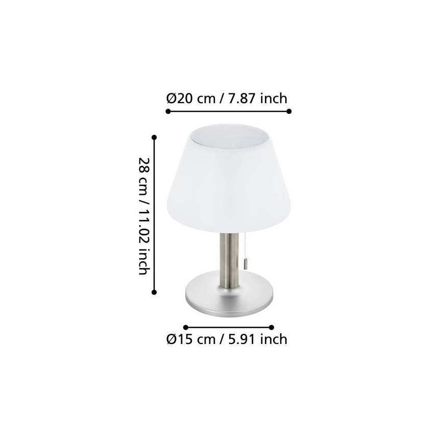Eglo 48749 - Dimmable LED solar lamp LED/2W/3,7V 2000 mAh IP44
