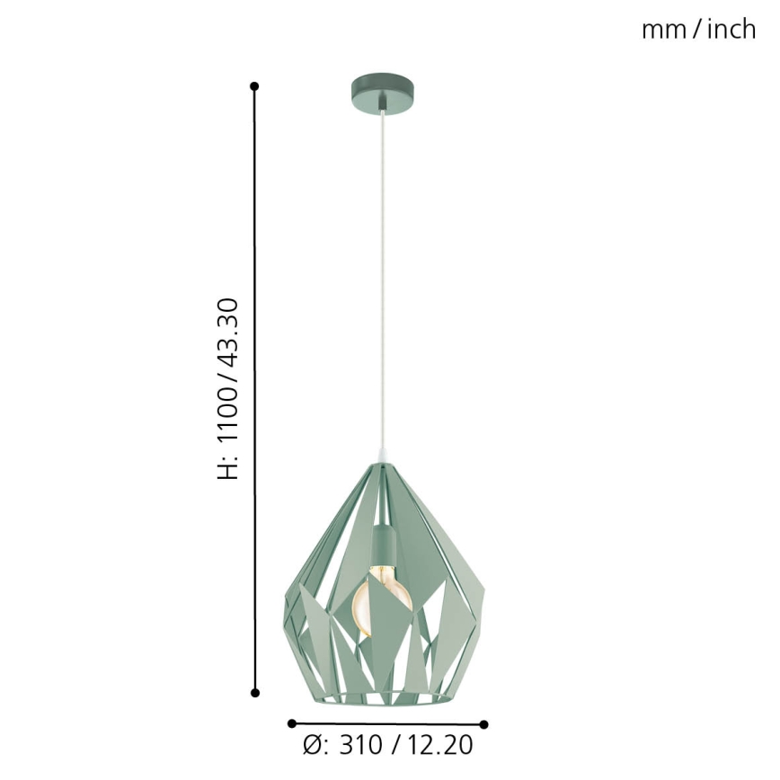Eglo - Chandelier on a string 1xE27/60W/230V