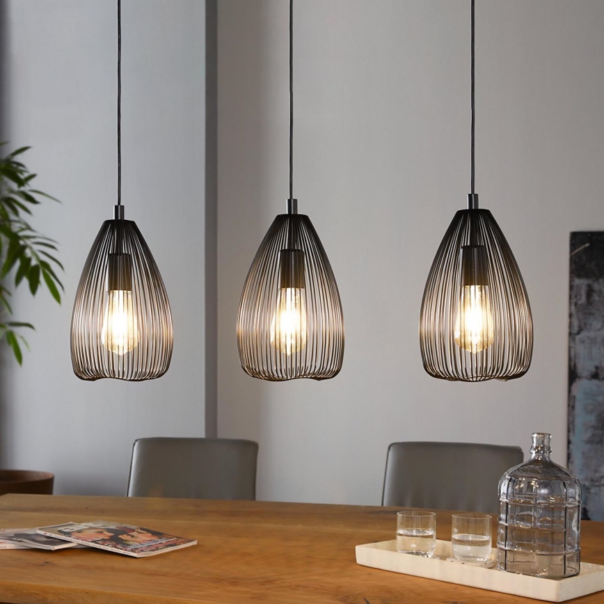 Eglo 49142 - Chandelier on a string CLEVEDON 3xE27/60W/230V