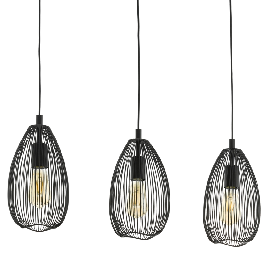 Eglo 49142 - Chandelier on a string CLEVEDON 3xE27/60W/230V