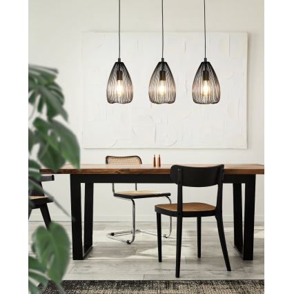 Eglo 49142 - Chandelier on a string CLEVEDON 3xE27/60W/230V