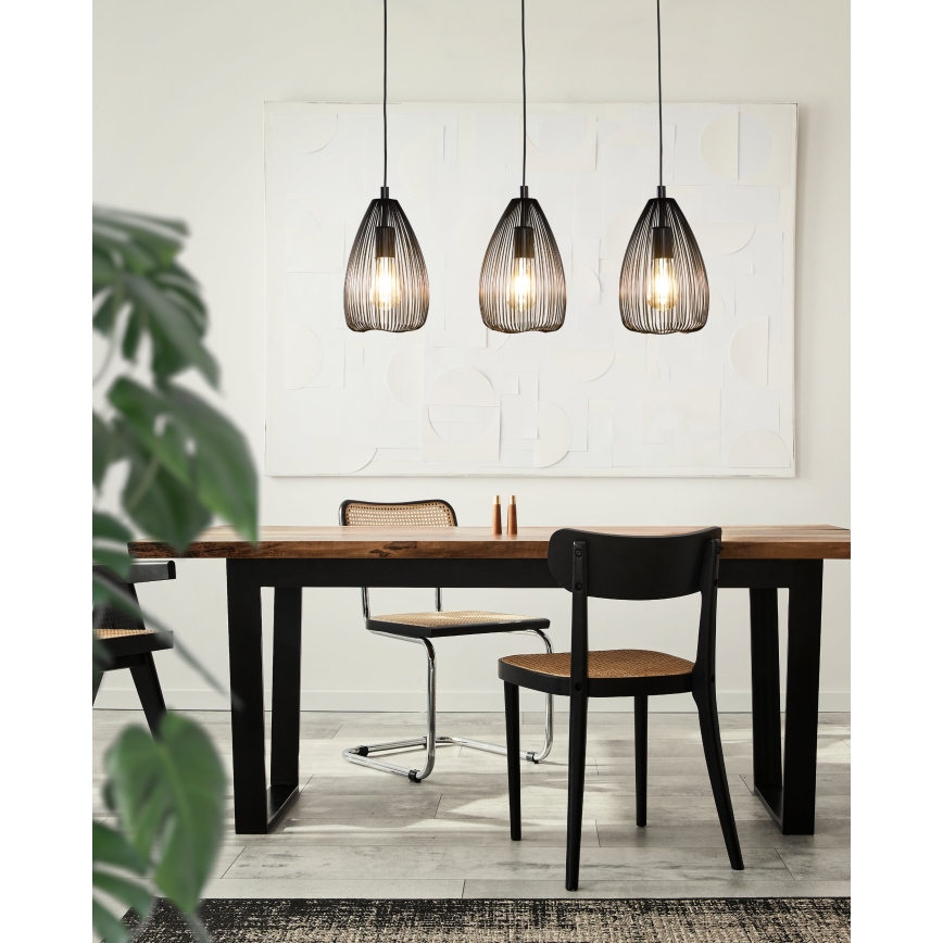 Eglo 49142 - Chandelier on a string CLEVEDON 3xE27/60W/230V
