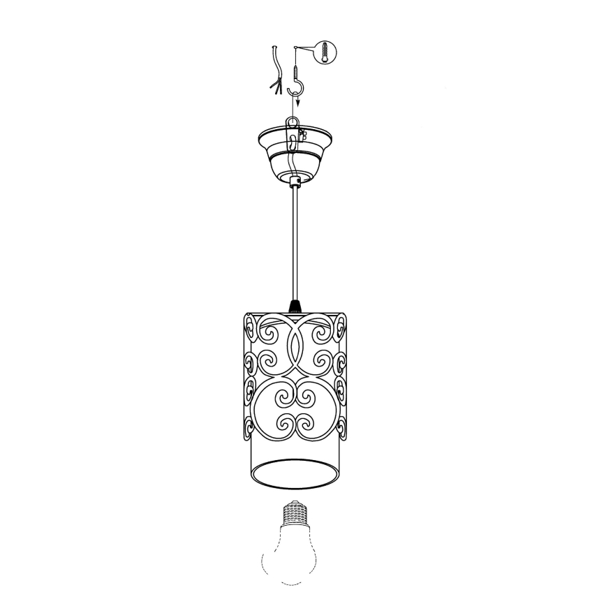 Eglo - Chandelier 1xE27/60W/230V