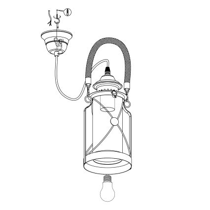 Eglo - Chandelier 1xE27/60W/230V