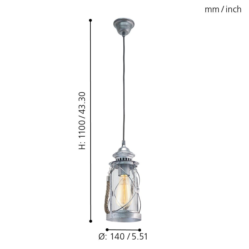 Eglo - Chandelier 1xE27/60W/230V