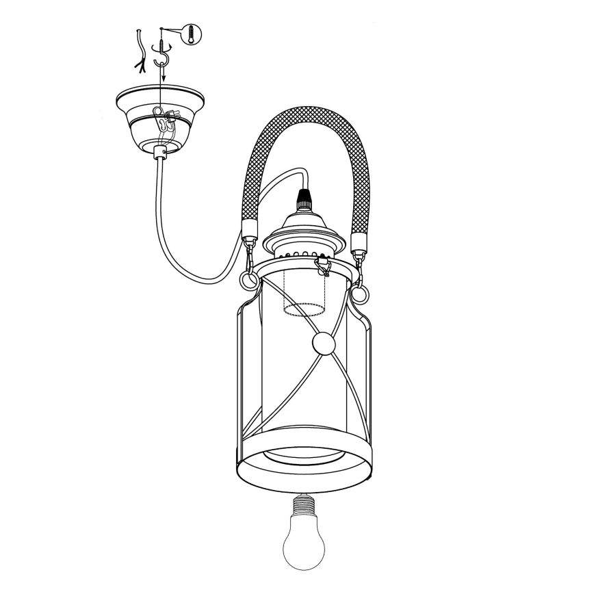 Eglo - Chandelier 1xE27/60W/230V
