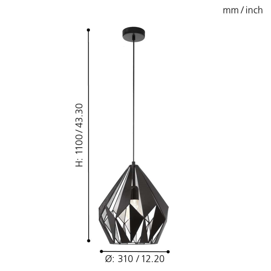 Eglo - Chandelier 1xE27/60W/230V