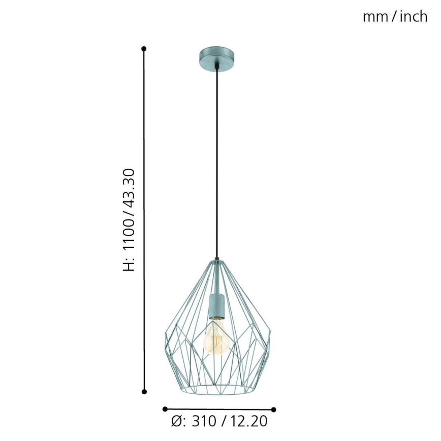 Eglo - Chandelier 1xE27/60W/230V