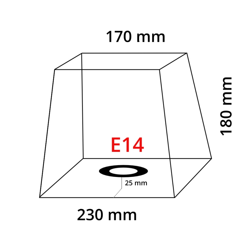 Eglo 49422 - Lampshade for floor lamp VINTAGE brown E14 23x23 cm