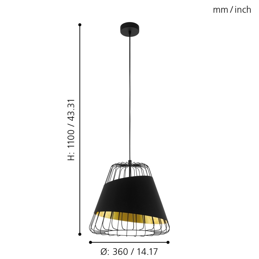 Eglo - Chandelier on a string 1xE27/60W/230V