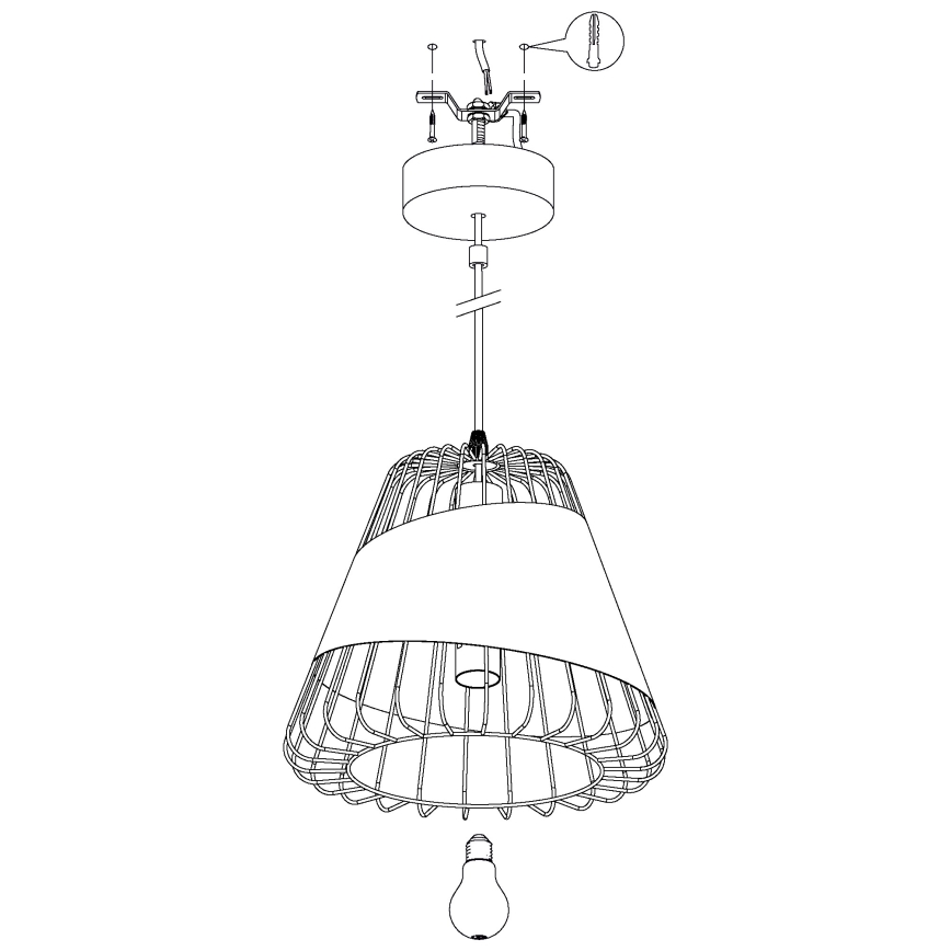 Eglo - Chandelier on a string 1xE27/60W/230V
