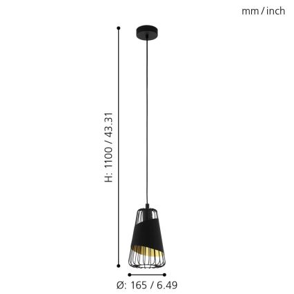 Eglo - Chandelier on a string 1xE27/60W/230V