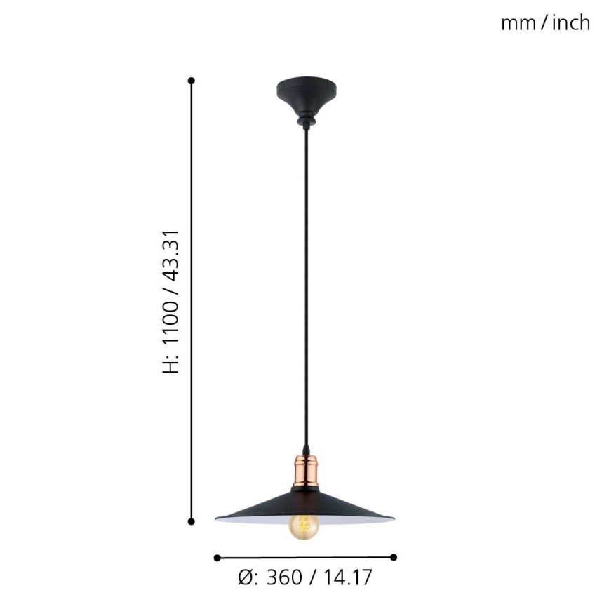 Eglo - Chandelier 1xE27/60W/230V