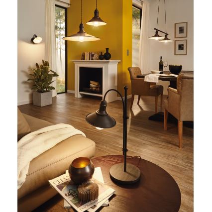 Eglo 49456 - STOCKBURY cable-hung pendant light 1xE27/60W/230V Ø 36 cm