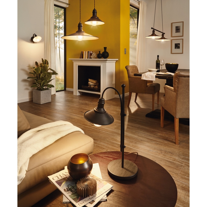 Eglo 49456 - STOCKBURY cable-hung pendant light 1xE27/60W/230V Ø 36 cm