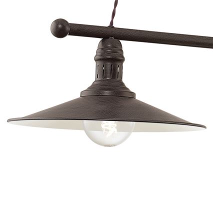 Eglo 49457 - Cable-suspended pendant light STOCKBURY 2xE27/60W/230V