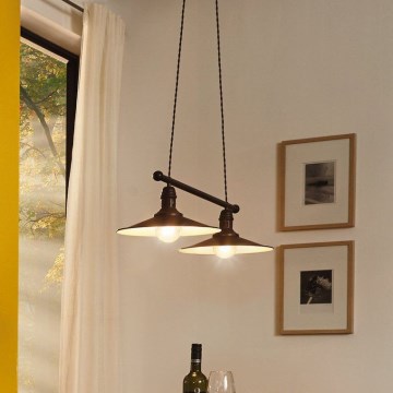 Eglo 49457 - STOCKBURY Cable Pendant Light 2xE27/60W/230V