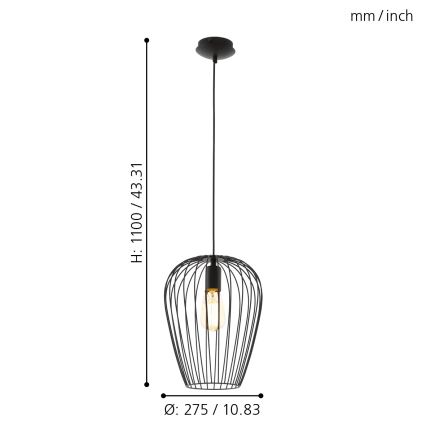 Eglo - Chandelier 1xE27/60W/230V