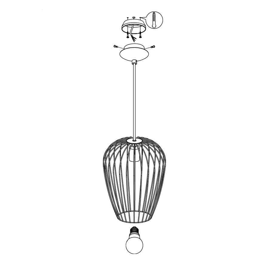 Eglo - Chandelier 1xE27/60W/230V