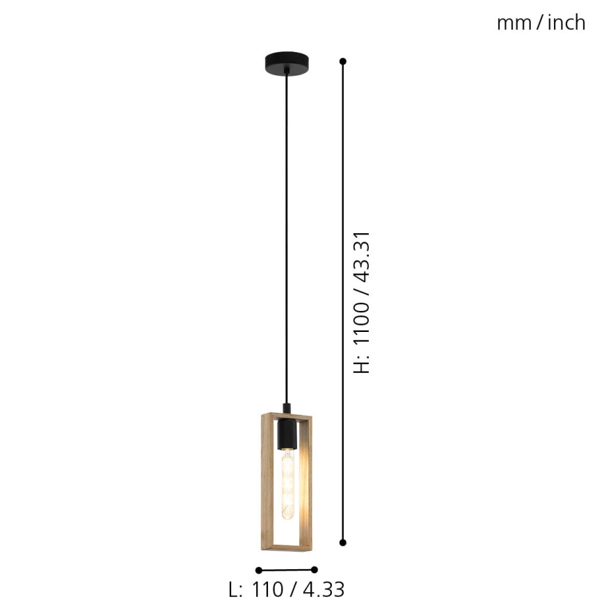 Eglo - Chandelier on a string 1xE27/60W/230V